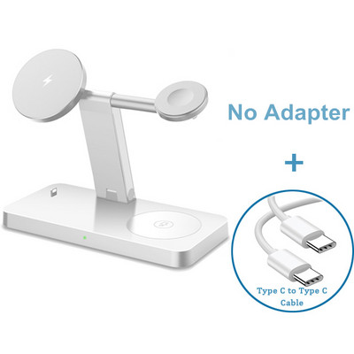 4-ühes magnetiline juhtmevaba laadija 37 W kiirlaadimisalus iPhone 14 13 12 Pro Max Mini 11 X Apple Watch 8 7 SE Airpods 3 2 jaoks