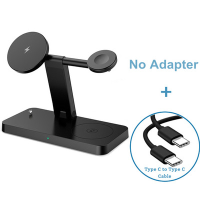 4-ühes magnetiline juhtmevaba laadija 37 W kiirlaadimisalus iPhone 14 13 12 Pro Max Mini 11 X Apple Watch 8 7 SE Airpods 3 2 jaoks