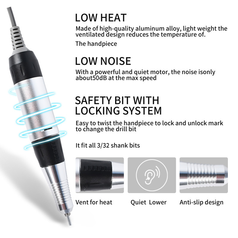 Elektrinis nagų gręžimo staklių rinkinys Profesionalus frezavimo pjaustytuvas manikiūro nagų dildėms Grąžtai Gelio lako šalinimo įrankiai