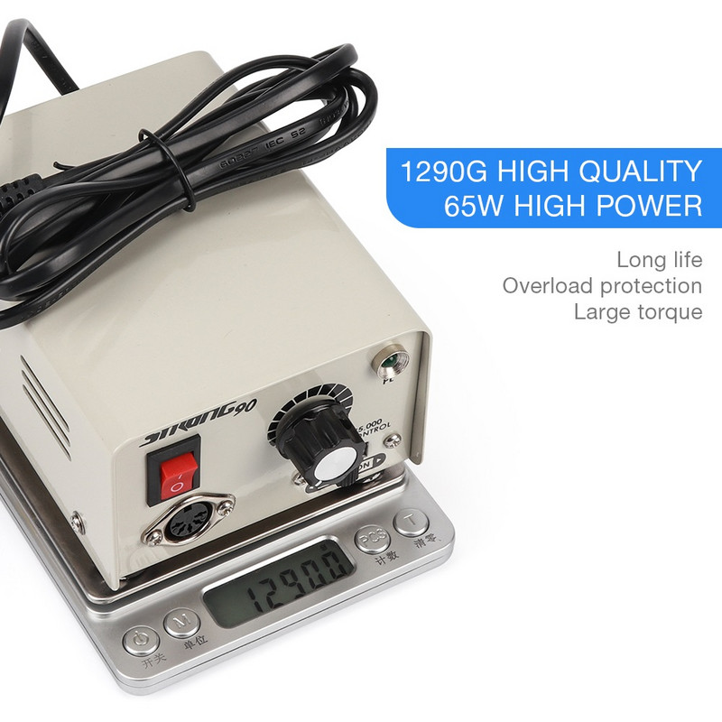 Erős 90 65W 35000RPM Professzionális elektromos körömdíszítő fúrógép rozsdamentes acél pedikűr körömpolírozó manikűr gép