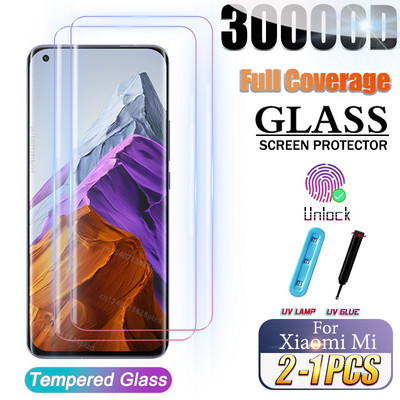 Προστατευτικό κυρτής οθόνης για Xiaomi Mi 12S 11 Ultra 12 Pro UV Tempered Glass Mi Note 10 Note10 Mix 4 Mix4 Mi12 Mi11 10S S 5G