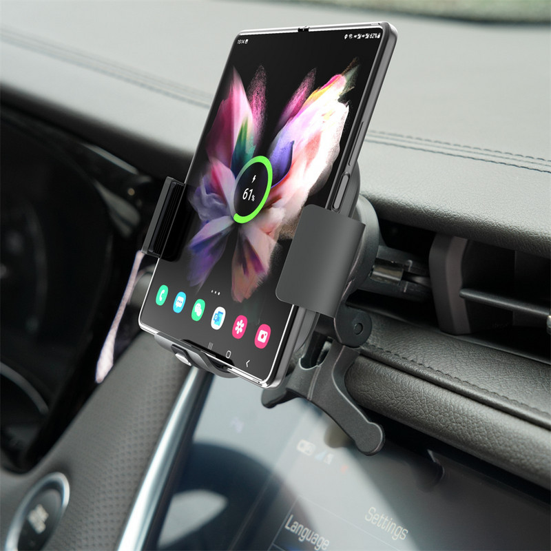 Novi bežični punjač za automobil od 30 W za Samsung Galaxy Z Fold 4 3 za iPhone 13 11 Google Qi držač za telefon s infracrvenim senzorom za brzo punjenje