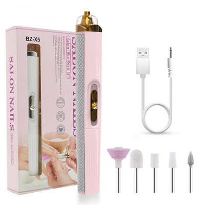 Elektrinis nagų gręžimo staklių rinkinys Rankinis įtaisas poliravimo dildės grąžtai, rašiklių rinkiniai manikiūro pedikiūro nagų dailės įrankių gelio šalinimo įranga