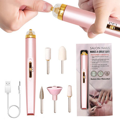 Elektrinis nagų gręžimo staklių rinkinys Rankinis įtaisas poliravimo dildės grąžtai, rašiklių rinkiniai manikiūro pedikiūro nagų dailės įrankių gelio šalinimo įranga