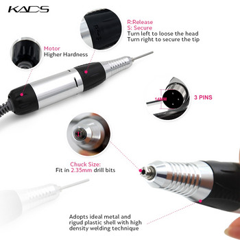 KADS Nail Drill Machine Nail File Electric 35W 30000RPM Βερνίκι νυχιών Μηχανή μανικιούρ φρέζα Τρυπάνι νυχιών US EU Plug