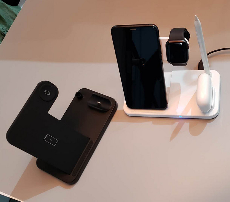 Suport de încărcare fără fir rapid Qi 15W pentru iPhone 14 13 12 X 8 Apple Watch 4 în 1 Stație de încărcare pliabilă pentru Airpods 3 Pro iWatch