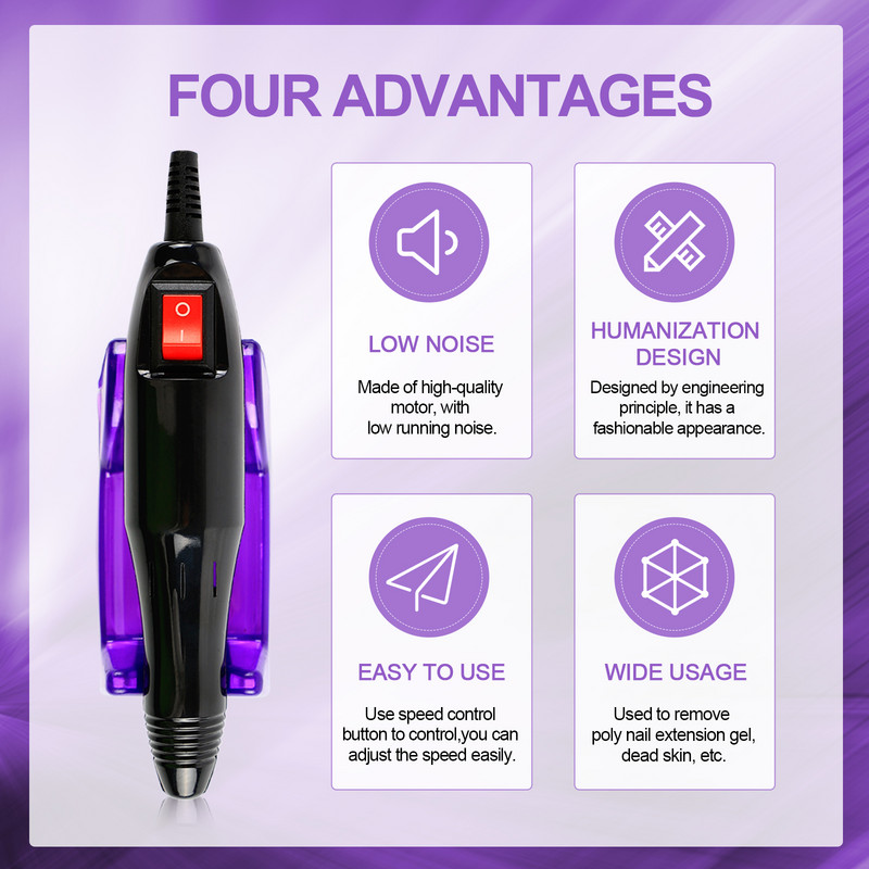 Stroj za manikuru Glodalo za manikuru Električna bušilica za skidanje gel laka Turpija za nokte s rezačem Oprema za nokte Alat