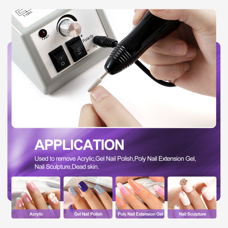 Stroj za manikuru Glodalo za manikuru Električna bušilica za skidanje gel laka Turpija za nokte s rezačem Oprema za nokte Alat