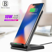 Brorikoy 10W bežični držač za punjenje Indukcijski punjač za Samsung S20 S10 Note 9 8 Za iPhone 13 12 11 Pro X Xs Max Xr