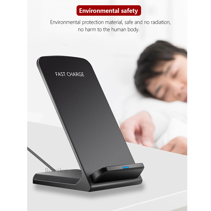 Brorikoy 10W belaidžio įkrovimo stovo laikiklio indukcinis įkroviklis, skirtas Samsung S20 S10 Note 9 8, skirtas iPhone 13 12 11 Pro X Xs Max Xr
