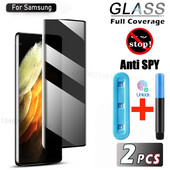 Anti Spy For Samsung Galaxy S22 Ultra Privacy Screen Protector S21 Ultra S20 Ultra 5G UV Glass Full Coverage S 20 21 22 Film