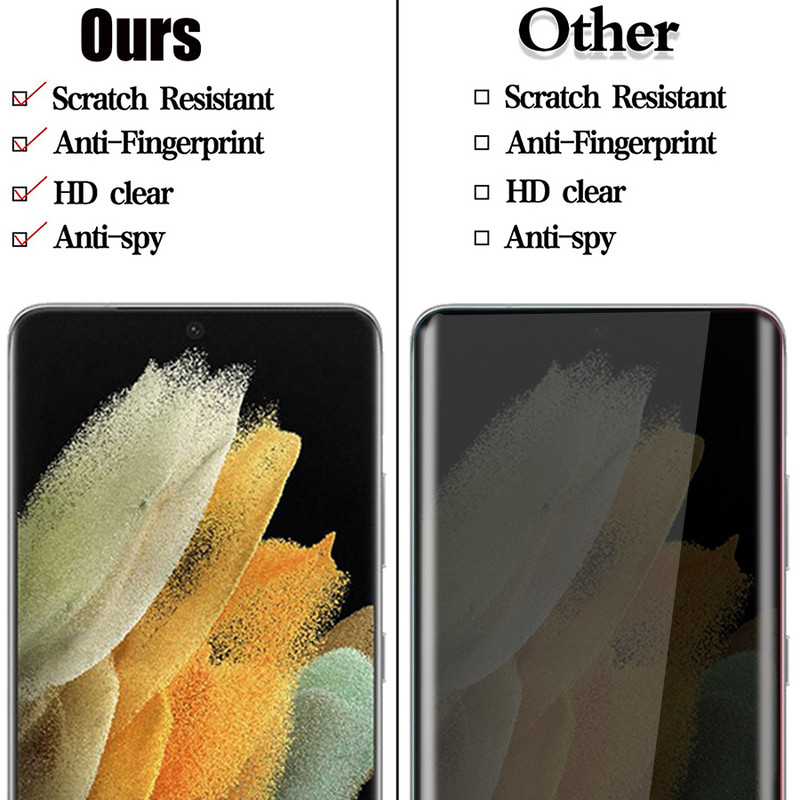 Anti Spy For Samsung Galaxy S22 Ultra Privacy Screen Protector S21 Ultra S20 Ultra 5G UV Glass Full Coverage S 20 21 22 Film