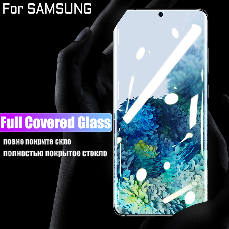 Γυαλί με υπεριώδη ακτινοβολία για Samsung Galaxy S23 S22 S21 S20 Ultra FE Screen Protector S10 S8 S9 Note 20 10 9 8 Plus S10E 5G S 23 Film