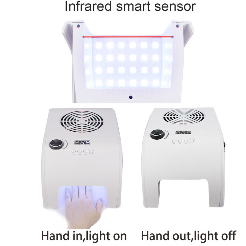 Daugiafunkcinis 3 viename tylus 35000 aps./min manikiūro aparatas Galingas dulkių siurblys 48W UV LED nagų lempa Greitai išdžiovina visą nagų laką