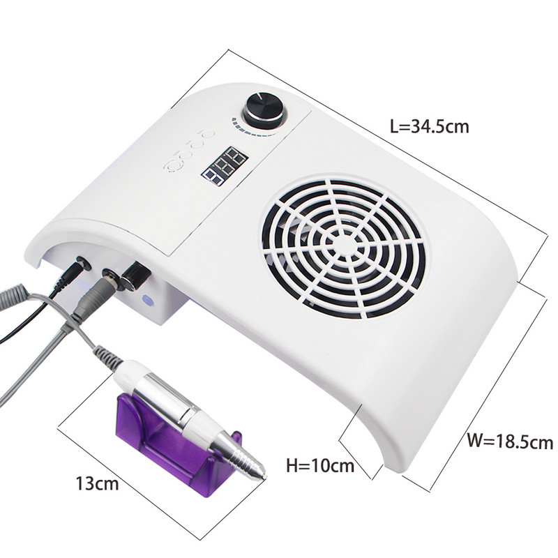 Daugiafunkcinis 3 viename tylus 35000 aps./min manikiūro aparatas Galingas dulkių siurblys 48W UV LED nagų lempa Greitai išdžiovina visą nagų laką