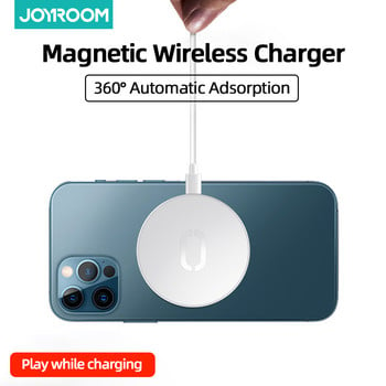 Joyroom 15W Wireless Charger Pad για iPhone 11 12 X 8 Fast Charging Dock Station Μαγνητικός ασύρματος φορτιστής τηλεφώνου για iPhone