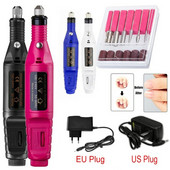 Profesionali nagų gręžimo mašina Elektrinė manikiūro frezavimo pjaustytuvo rinkinys Nagų dildės Grąžtai Gelio lako valiklis TRHBS-011P-1