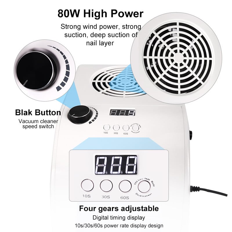 Daugiafunkcinis 35000 RPM elektrinis nagų dildės manikiūro mašinos dulkių siurblys 48W UV LED nagų lempa greitai išdžiovina visą nagų laką