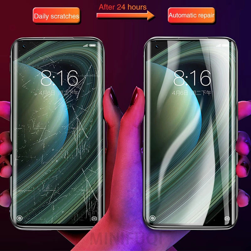 Hidrogēla plēve priekš Xiaomi Mi Note 10 Lite Mi 11 10 Pro Mi11 Mi10 ekrāna aizsargs Mi 10T 9T Lite 8 9 SE 11i Ultra X Not Glass T i