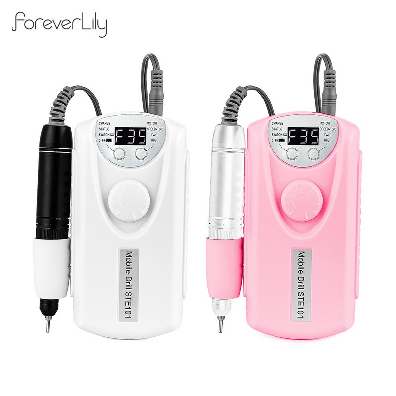 35000 RPM nagų gręžimo mašina, įkraunama nagų gręžimo mašina, nešiojama belaidžio manikiūro šlifuoklio nagų poliravimo pjaustytuvo rinkinys