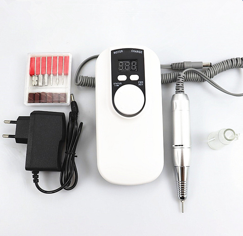 2022 Nešiojama įkraunama nagų gręžimo mašina 35000 RPM manikiūro mašina Elektrinė nagų dildė nagų dailės įrankių rinkinys nagų grąžtui