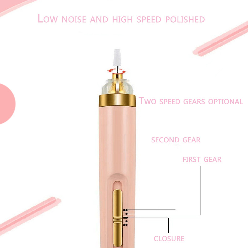 Elektrinis nagų gręžtuvas su LED pjaustytuvais, skirtas manikiūrui, pedikiūrui, manikiūro mašinų rinkinys, USB įkraunamas profesionalus nagų tekinimo staklės