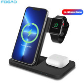 15W 3 u 1 stalak za bežični punjač za iPhone 14 13 12 11 XS XR X 8 Dock stanica za brzo punjenje za Apple Watch 7 6 SE AirPods Pro