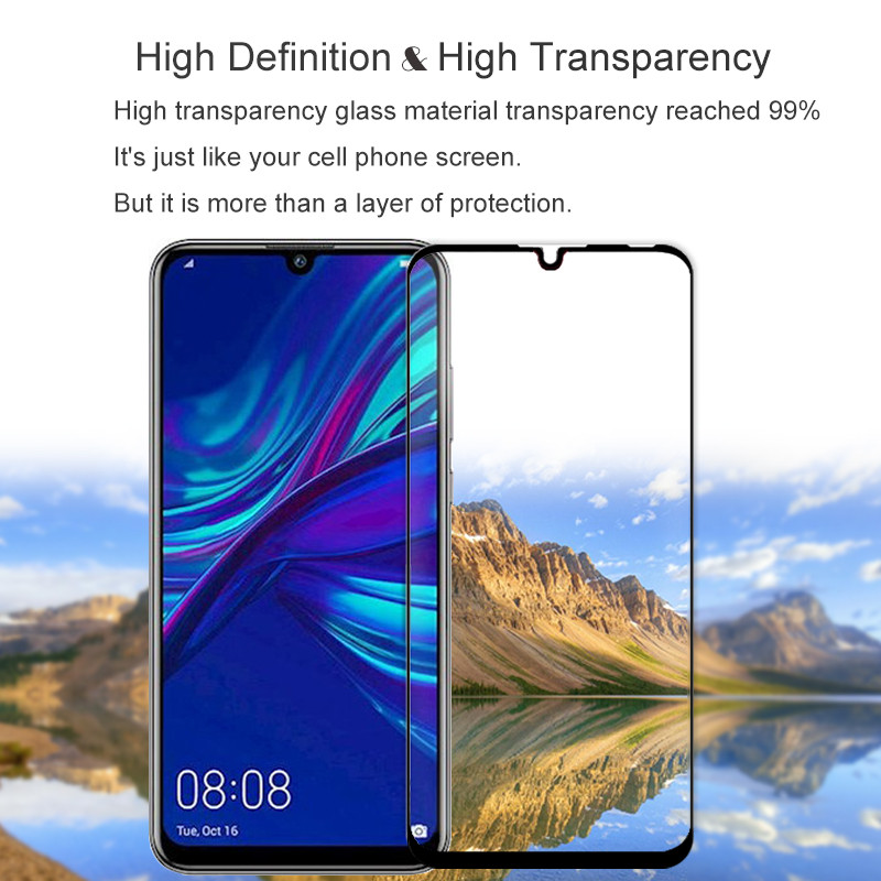 Πλήρες κάλυμμα Tempered Glass για Huawei P Smart 2019 Screen Protector Psmart+ psmart 2019 Protective Film POT LX1 LX2J LX3 Glass