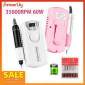 Belaidis nagų grąžtas manikiūro šlifuoklis 35000RPM nagų dildės poliravimo šlifavimo staklės 65W nagų frezavimo pjoviklis nagų dailės įrankis