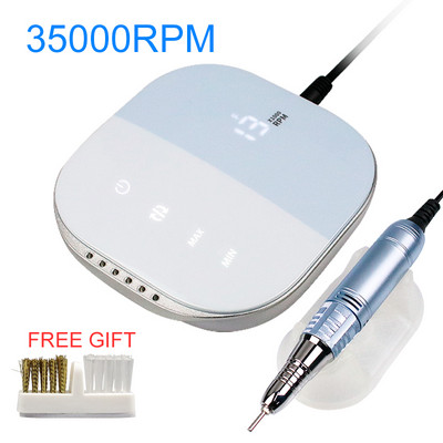 35000 RPM manikiūro mašina elektrinė nagų gręžimo mašina 35 W elektrinė nagų dildė LED ekranas nagų gręžimo mašina nagų salonai