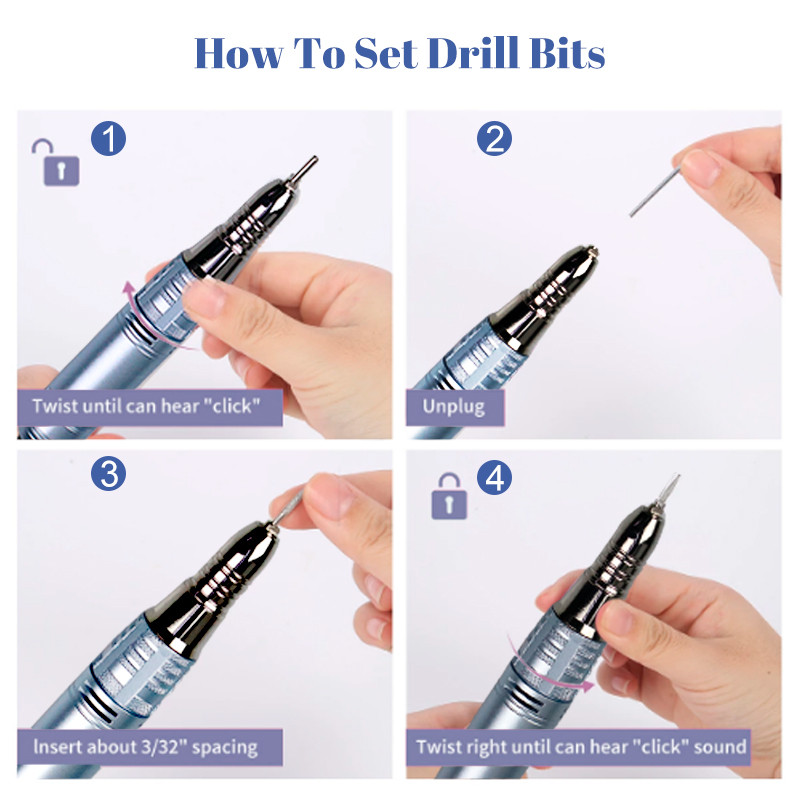 35000 RPM manikiūro mašina elektrinė nagų gręžimo mašina 35 W elektrinė nagų dildė LED ekranas nagų gręžimo mašina nagų salonai