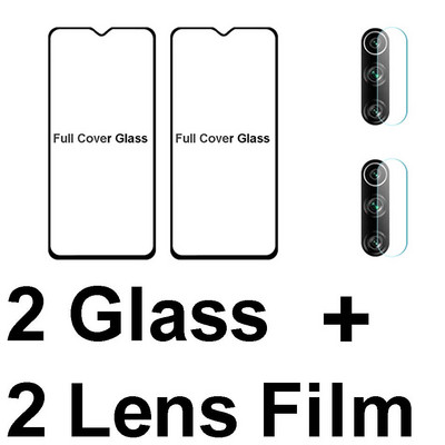 6 vienā rūdīts stikls priekš Xiaomi Redmi Note 8 Pro 8 2021 Note 7 Pro Redmi 8A 7A 7 Lens Film Ekrāna aizsargs Redmi Note 8T Glass