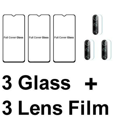 6 vienā rūdīts stikls priekš Xiaomi Redmi Note 8 Pro 8 2021 Note 7 Pro Redmi 8A 7A 7 Lens Film Ekrāna aizsargs Redmi Note 8T Glass