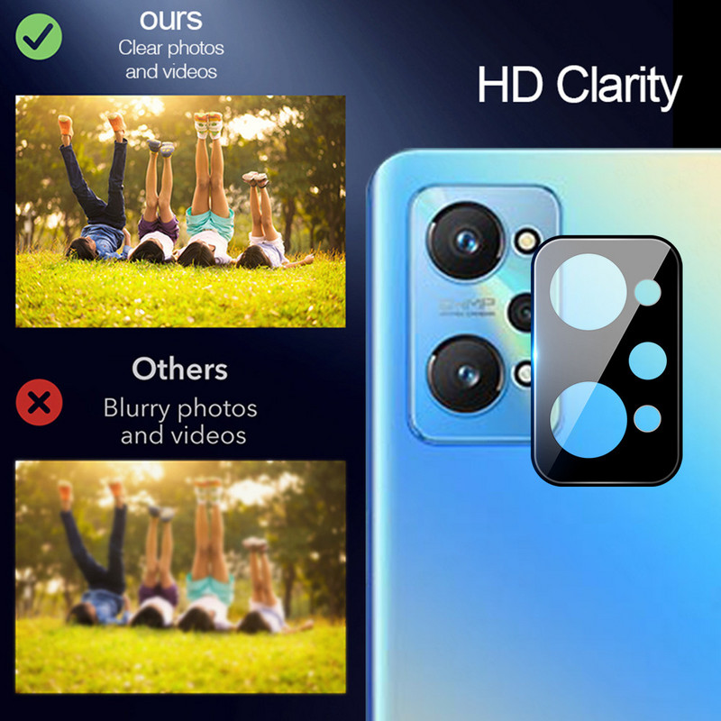 Για Realme GT Neo 3T Θήκη 3D κυρτή πίσω κάμερα Προστατευτικό γυάλινο δακτύλιο Realmi GTNeo 2 Neo2 GT Neo3T GT2 Πίσω κάλυμμα βάσης