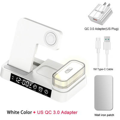 Belaidžiai įkrovikliai, skirti iPhone 30W 3 viename belaidžio įkroviklio stovas, skirtas Apple Watch greito įkrovimo stotelei, skirtas iPhone 13 12 Pro Max