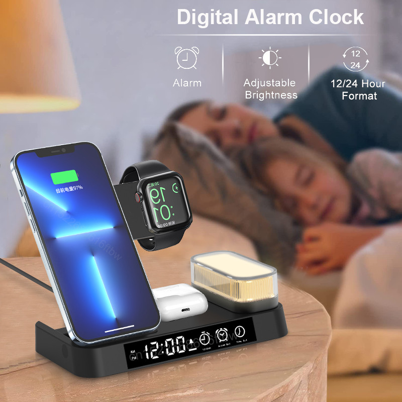 Belaidžiai įkrovikliai, skirti iPhone 30W 3 viename belaidžio įkroviklio stovas, skirtas Apple Watch greito įkrovimo stotelei, skirtas iPhone 13 12 Pro Max