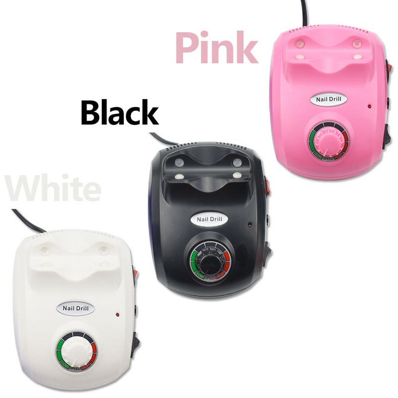 Elektrinė manikiūro mašina 35000/20000 RPM nagų gręžimo rinkinys Nagų dailės šlifavimo dildės gelis odelių valiklis Keraminis pjoviklis nagų dailės įrankiai
