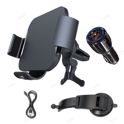 Stalak za bežični punjač za automobil sa automatskim stezanjem za Samsung Galaxy Z Fold 3 4 vivo X fold iPhone 13Max Držač telefona za montiranje na otvor za ventilaciju