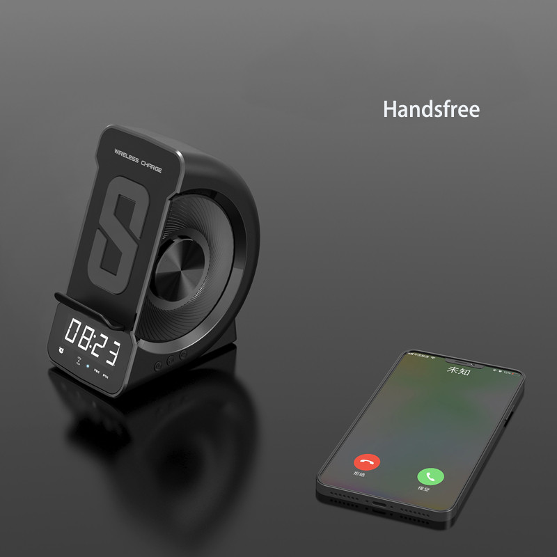 Belaidžio įkroviklio stotis su 5.0 garsiakalbiu muzikos grotuvu „Igital“ ekranas Žadintuvo įkrovimo stotelė išmaniajam telefonui