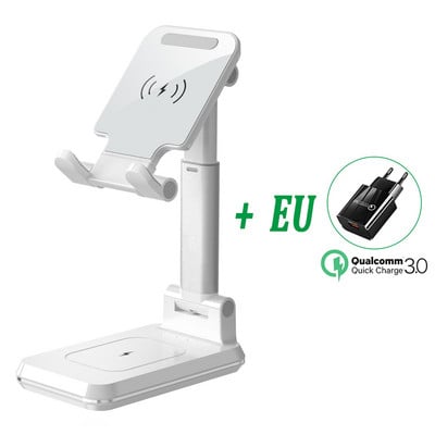 20W 2 u 1 stalak za bežični punjač, sklopivi punjač, tablet, telefon, stolni držač, postolje za iPhone 13 Pro Max, Samsung Xiaomi AirPods