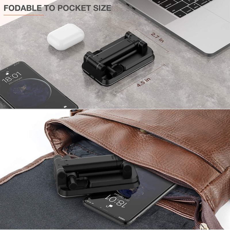 20W 2 u 1 stalak za bežični punjač, sklopivi punjač, tablet, telefon, stolni držač, postolje za iPhone 13 Pro Max, Samsung Xiaomi AirPods