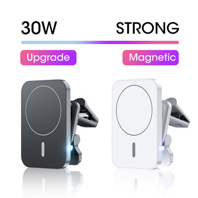 30W magnetická bezdrôtová nabíjačka do auta, stojan do vetracieho otvoru, držiak telefónu, rýchla nabíjacia stanica pre iPhone 12 13 Pro Max, nabíjačka MacSafe QI