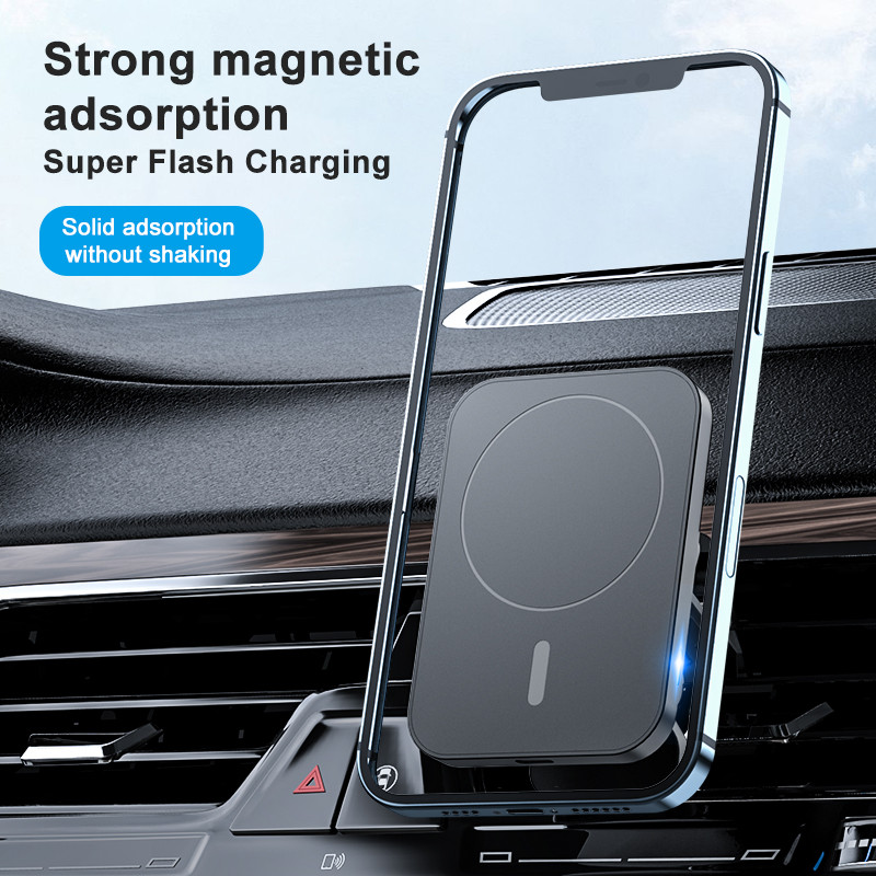 30 W magnetilised juhtmevabad laadijad auto õhuventilaatoriga telefonihoidik kiirlaadimisjaam IPhone 12 13 Pro Max Macsafe QI laadija jaoks