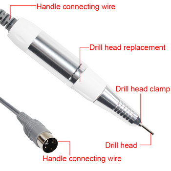 Επαγγελματικό ηλεκτρικό τρυπάνι νυχιών 35000RPM από ανοξείδωτο ατσάλι Ηλεκτρικό τρυπάνι μανικιούρ & αξεσουάρ Nail Art Tool