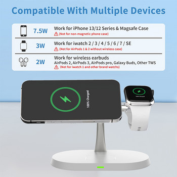 40W για MagSafe 3-in-1 Wireless Charger, Apple Watch, AirPods Charging Station για iPhone 13, 12, Pro, Pro Max, Mini