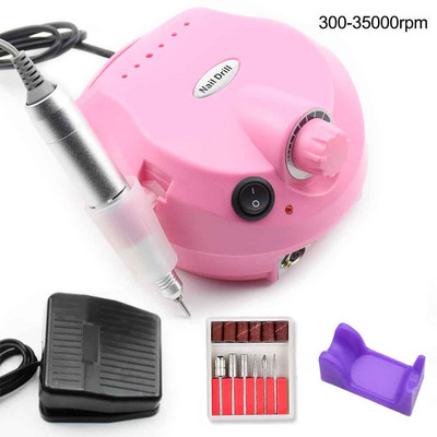 35000 RPM elektrinis nagų gręžimo aparatas Elektrinis manikiūro staklės Grąžtai Priedai pedikiūro rinkinys Nagų gręžimo dildė nagų įrankiai