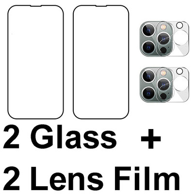 6 u 1 kaljeno staklo za iphone 14 Pro Max Zaštitno staklo za zaslon Full Cover Glass 3D film za objektiv kamere za Apple iphone 14 Plus staklo