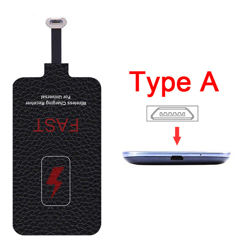 Bezdrôtová nabíjačka 5V/2A 10W Qi Fast pre iPhone 7, 6, 5, Samsung Huawei Xiaomi Type-C Micro USB Qi C Basic Connector