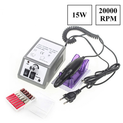 Nail Art Drill Professzionális elektromos gépi manikűr pedikűr toll szerszámkészlet + 30db fúró körömfúró + 100db csiszolószalag