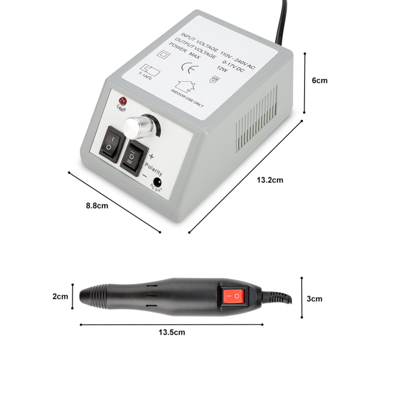 Nail Art Drill Professzionális elektromos gépi manikűr pedikűr toll szerszámkészlet + 30db fúró körömfúró + 100db csiszolószalag